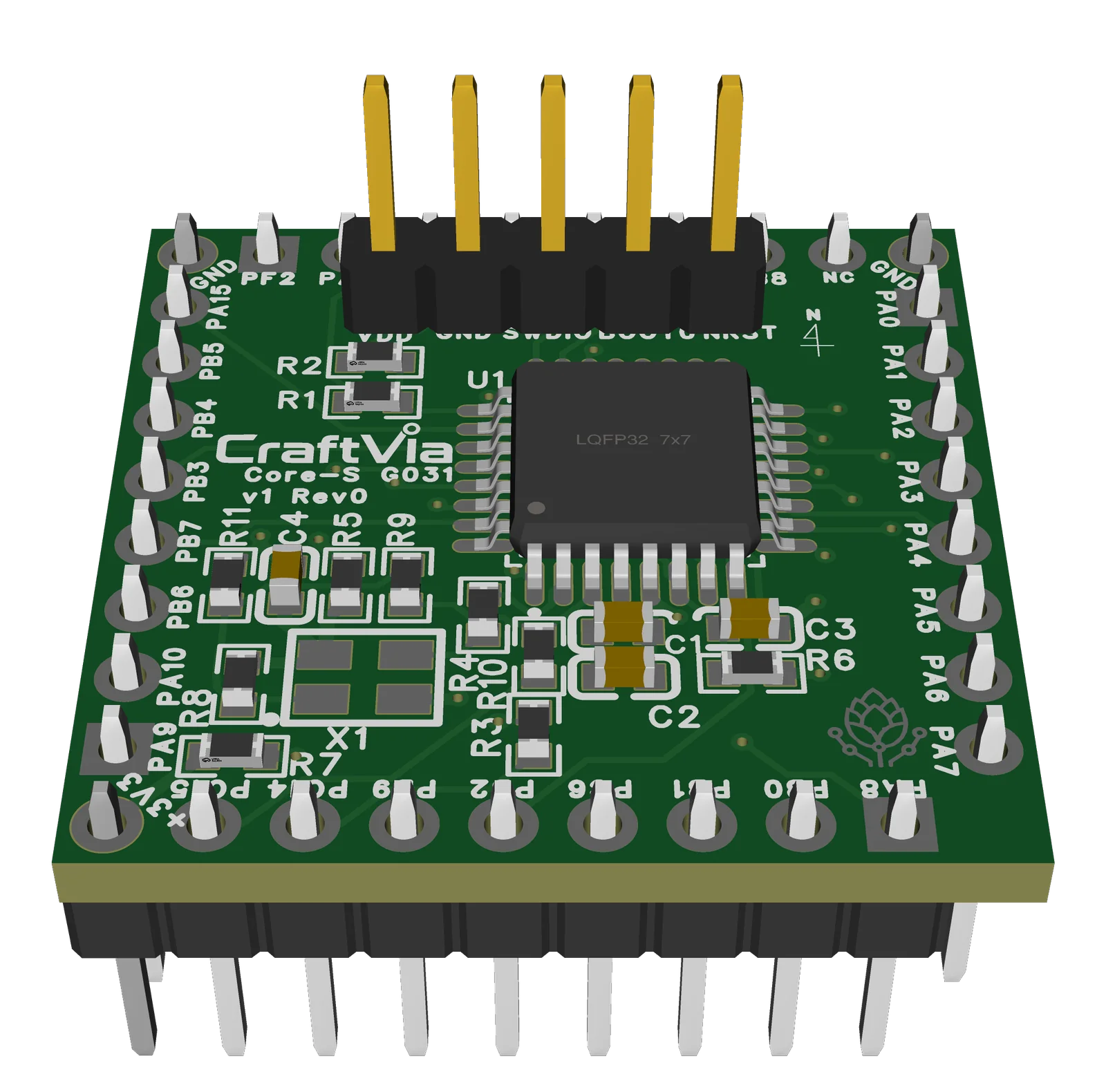 Core-S G031 board rendering